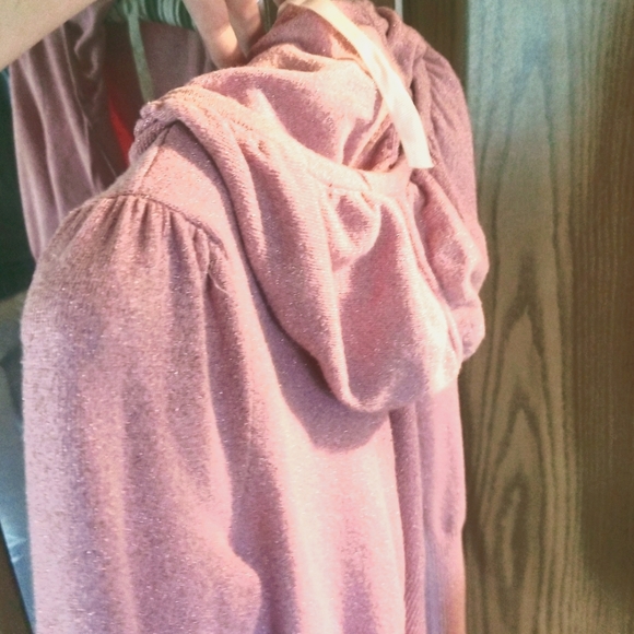 Pink and glittered form fitting hoody - Picture 2 of 6